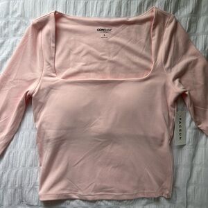 PacSun Pink Long Sleeve Crop Top